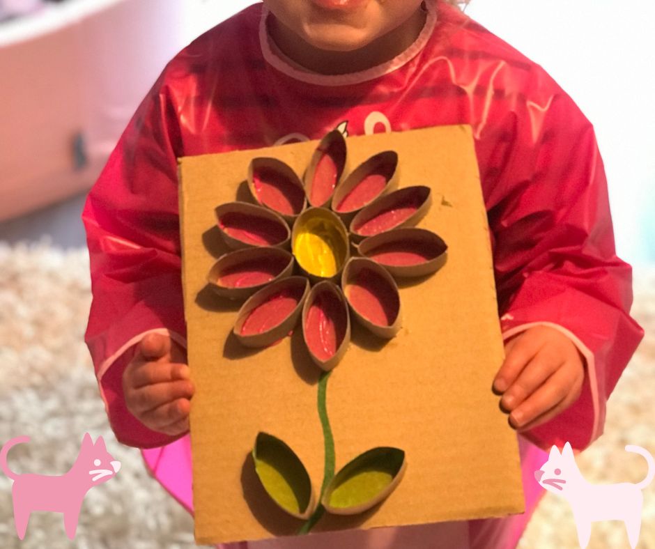 Fleur en rouleau de papier toilette